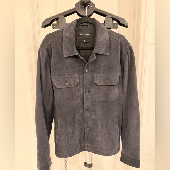 Lucky Brand Men's Suede Shirt Jacket